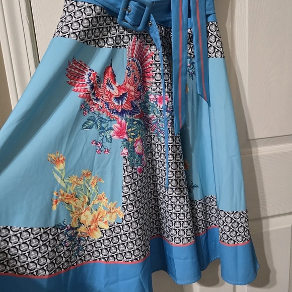 NWT Dalia Macphee Last Chancedalia Macphee Floral Patchwork Dress, Size Medium. - Picture 9 of 15